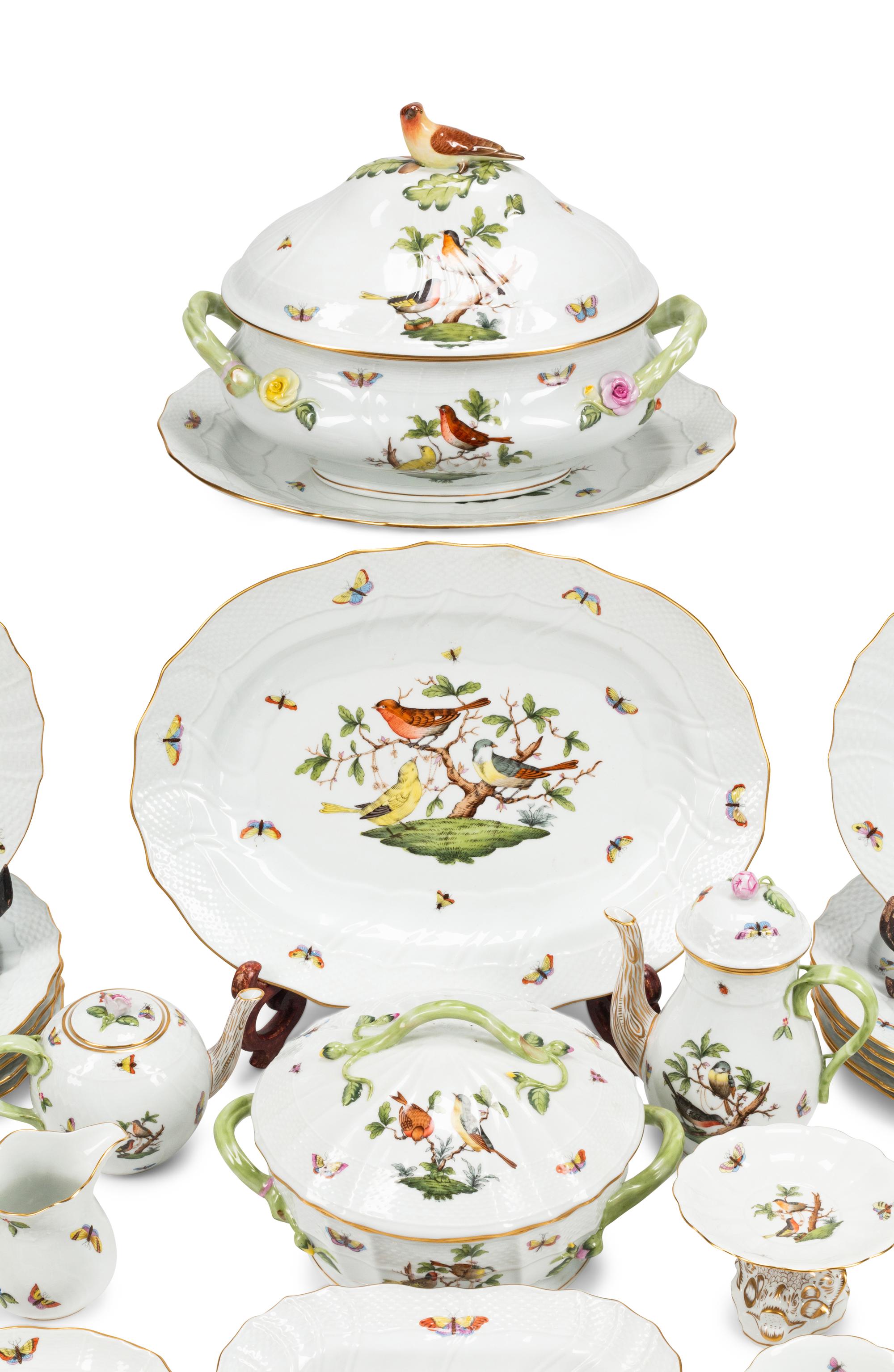 A Herend Porcelain Dinner Service