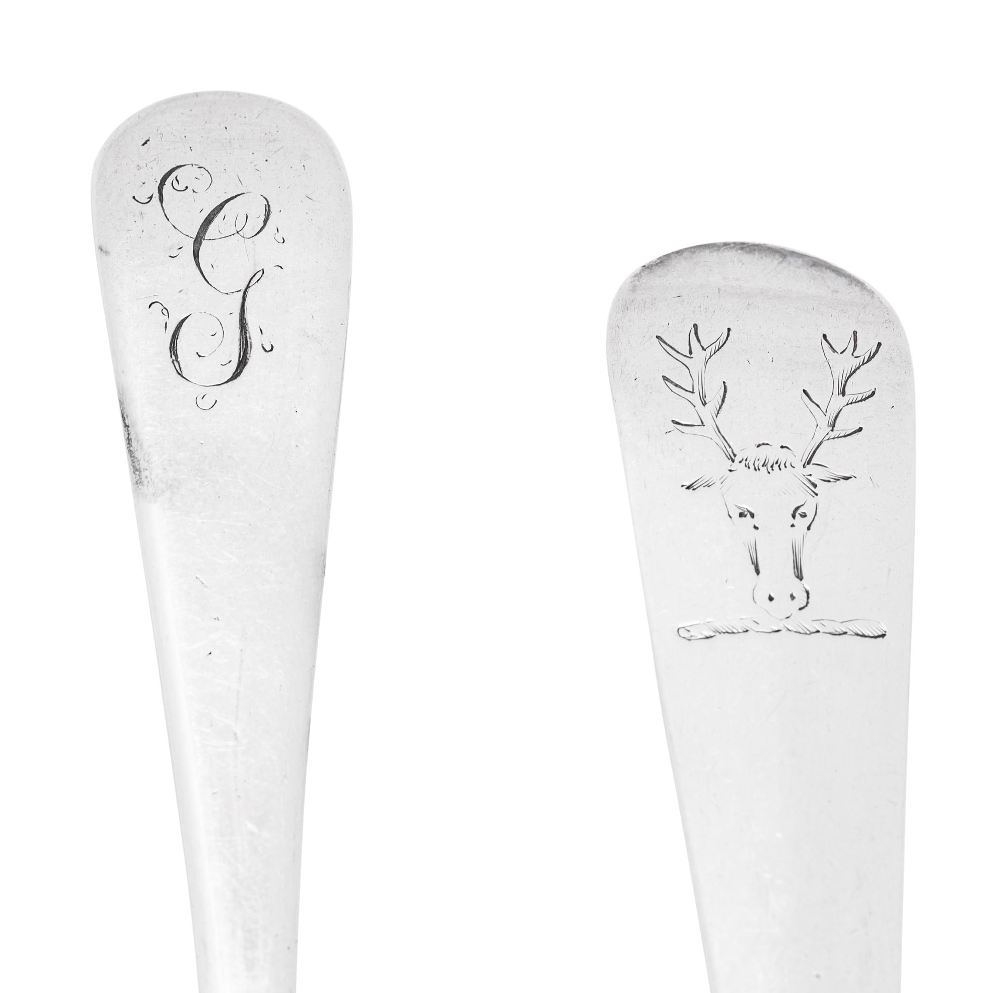 A Group of Eighteen English and Irish Silver Teaspoons