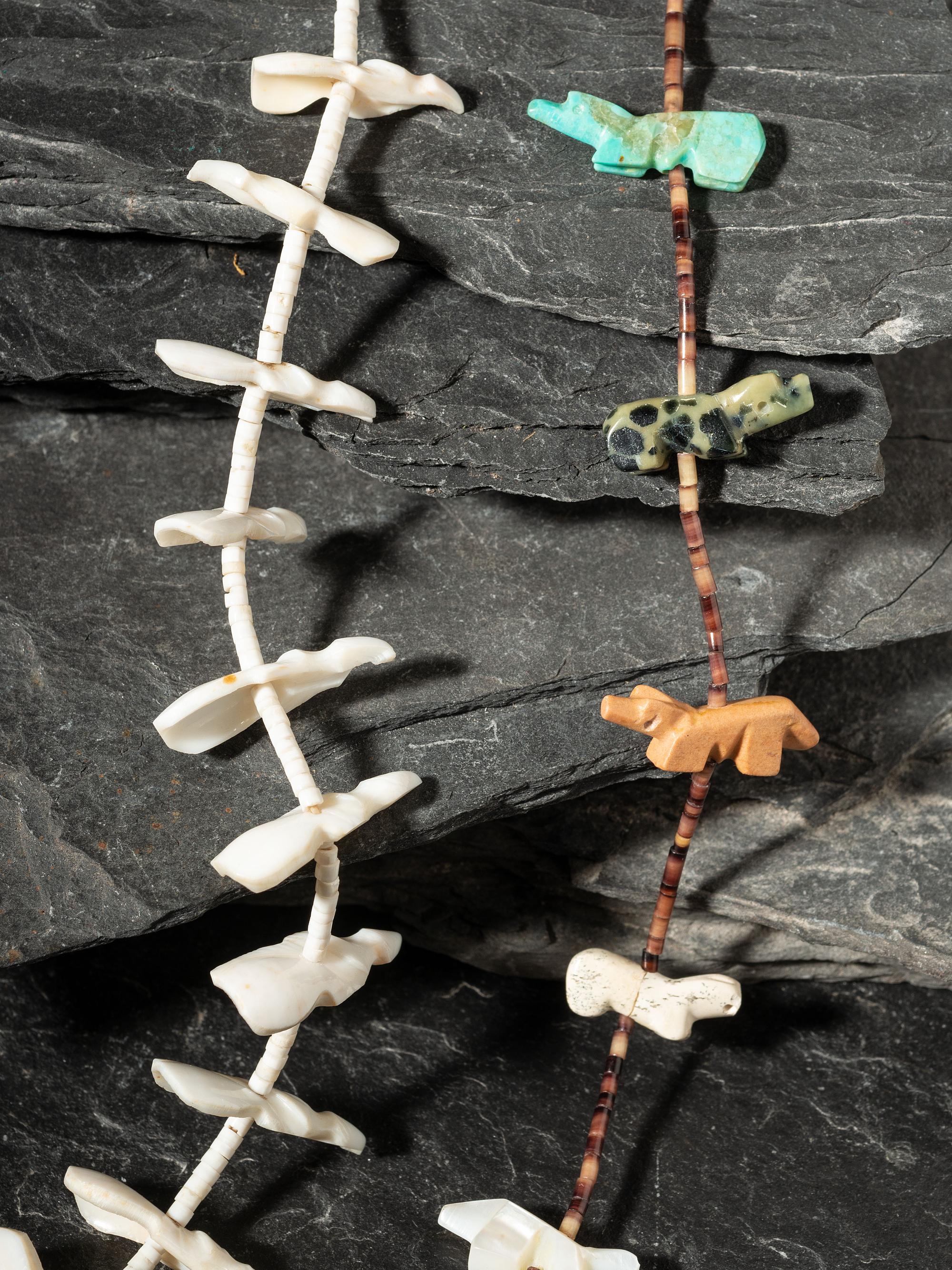 Zuni Single-strand Fetish Necklaces