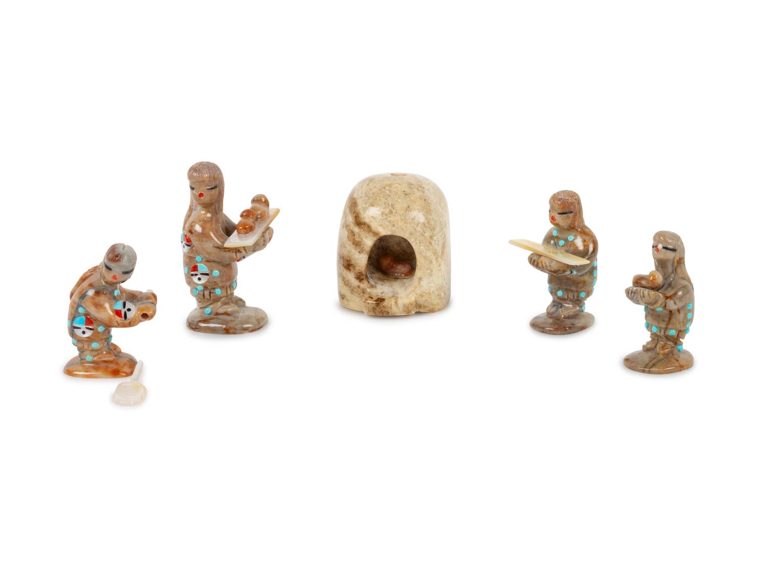 Collection of Pueblo Carved Figures and Fetishes