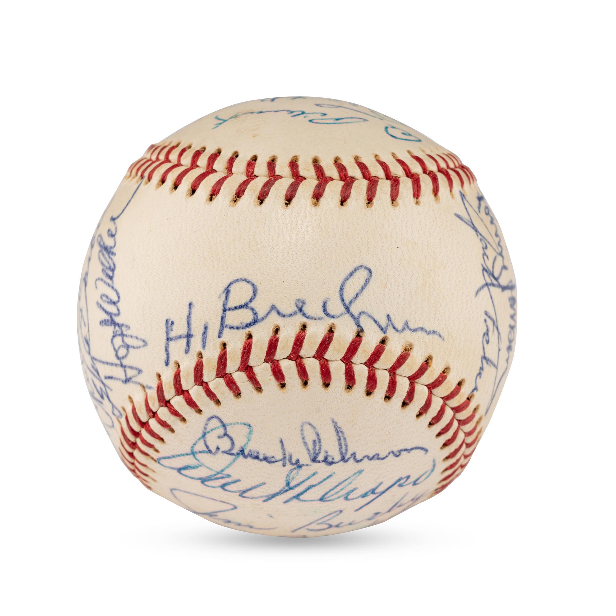 A 1960 Baltimore Orioles Team Signed Autograph Baseball