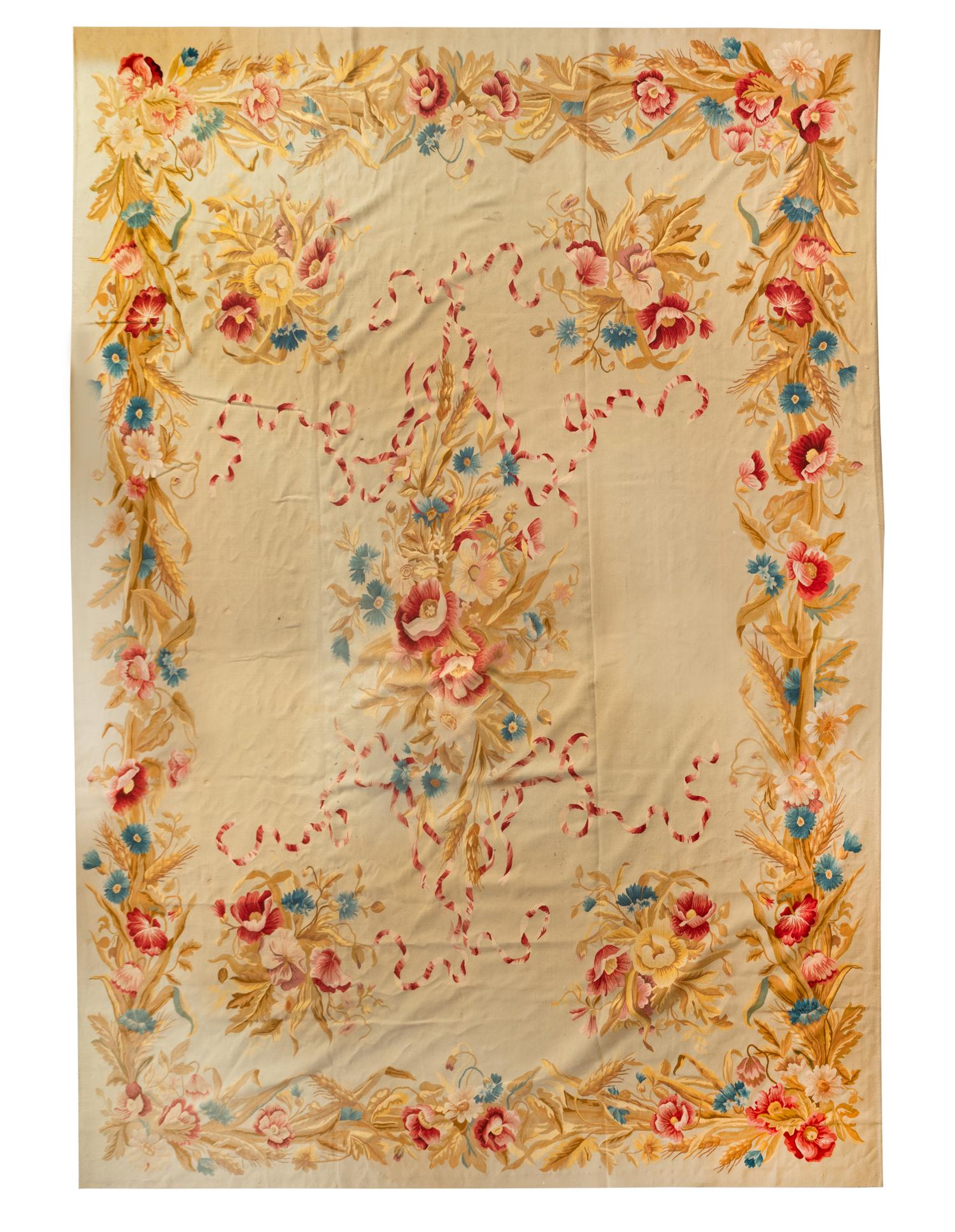 An Aubusson Style Wool Rug