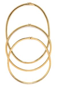 A Collection of 14 Karat Yellow Gold Omega Chains, 64.60 dwts