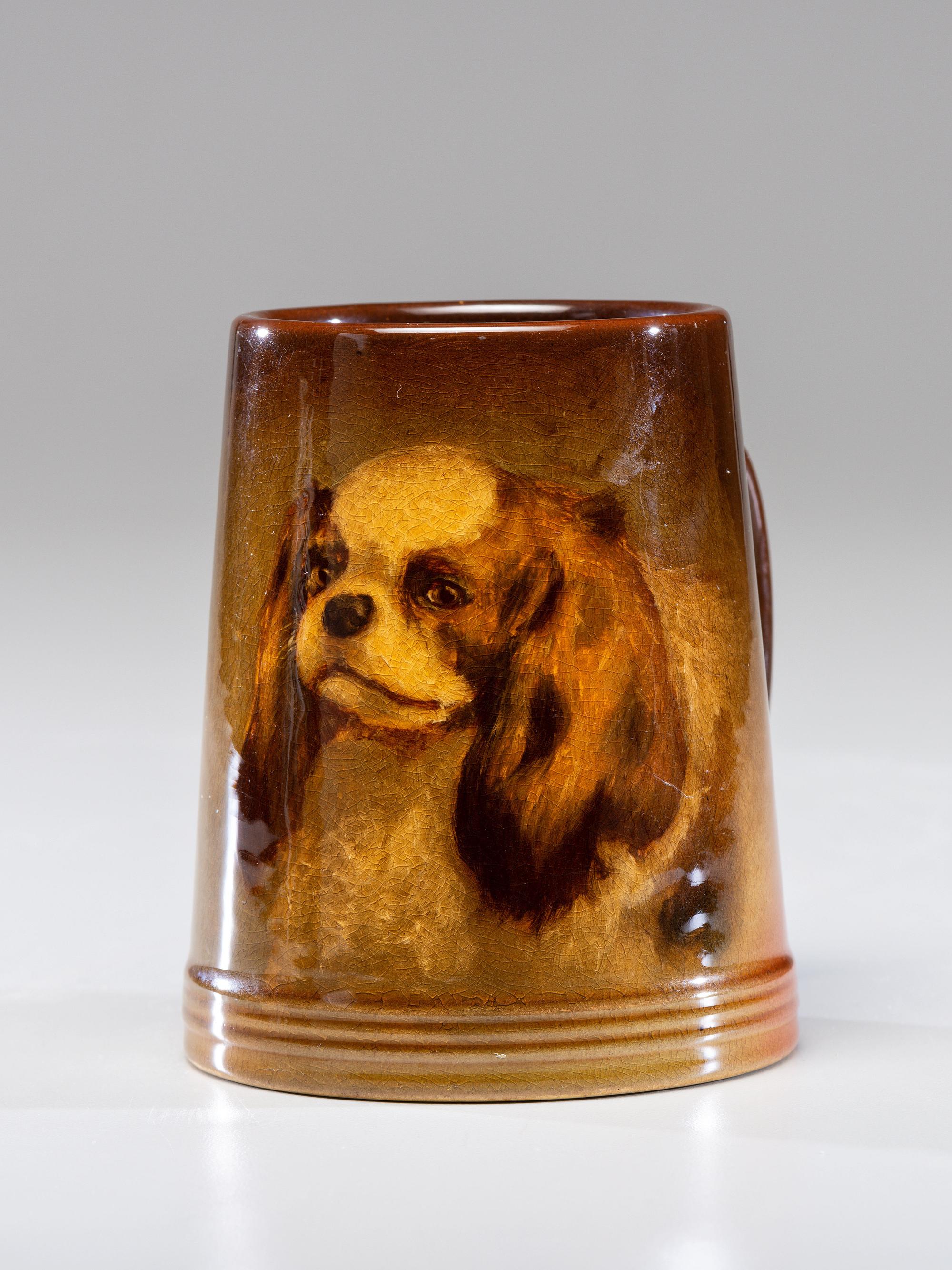 Standard Glaze Mug with Dog, 1901