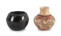 Two Pueblo Pots Height of tallest 5 inches