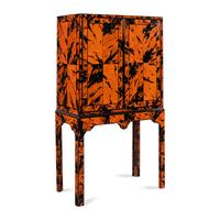 A Baker Faux Shell Cabinet on Stand