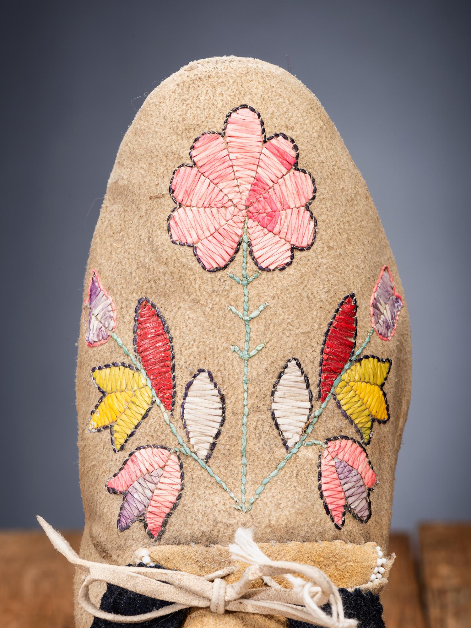 Sioux Quilled Hide Moccasins