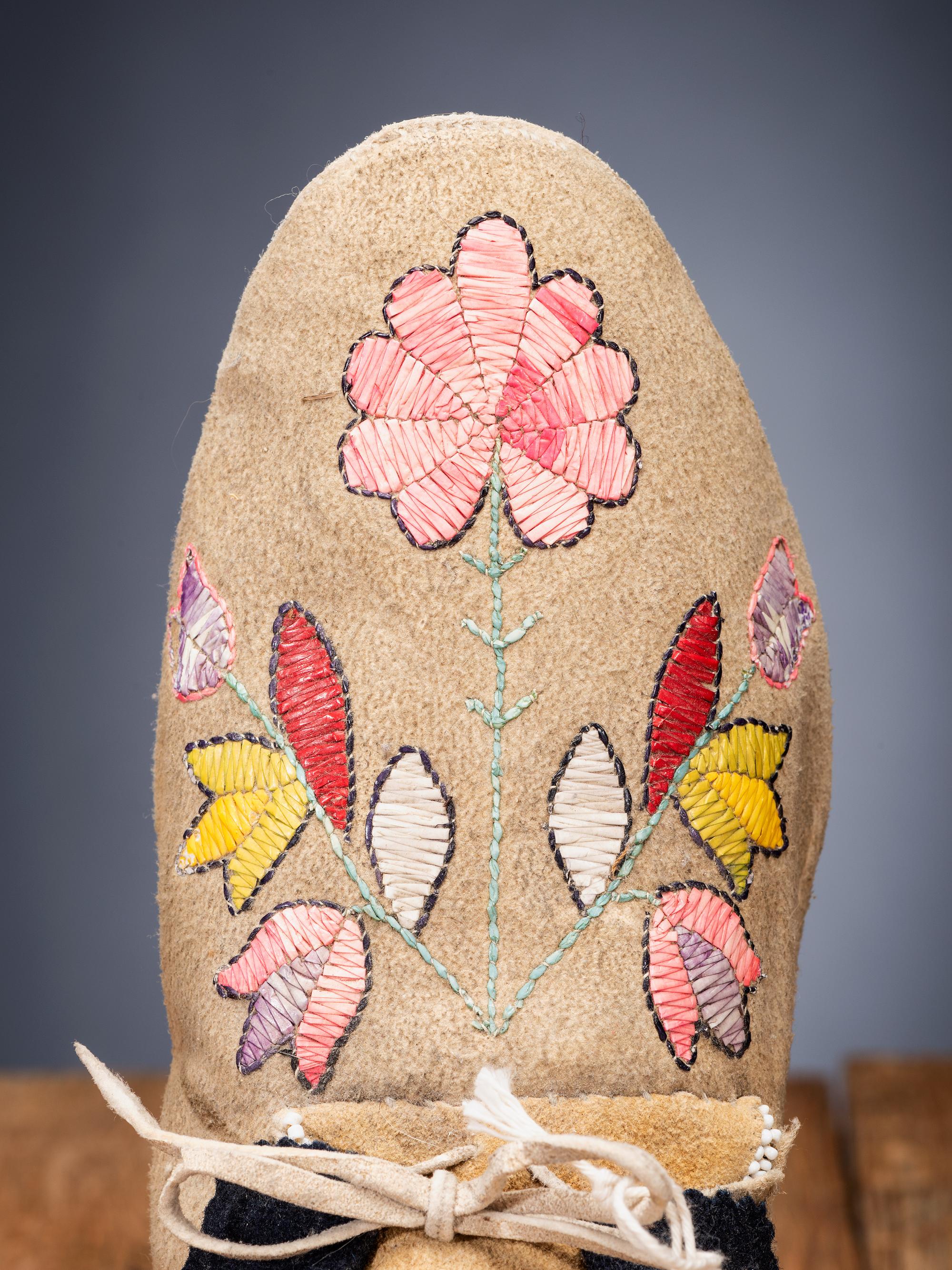 Sioux Quilled Hide Moccasins