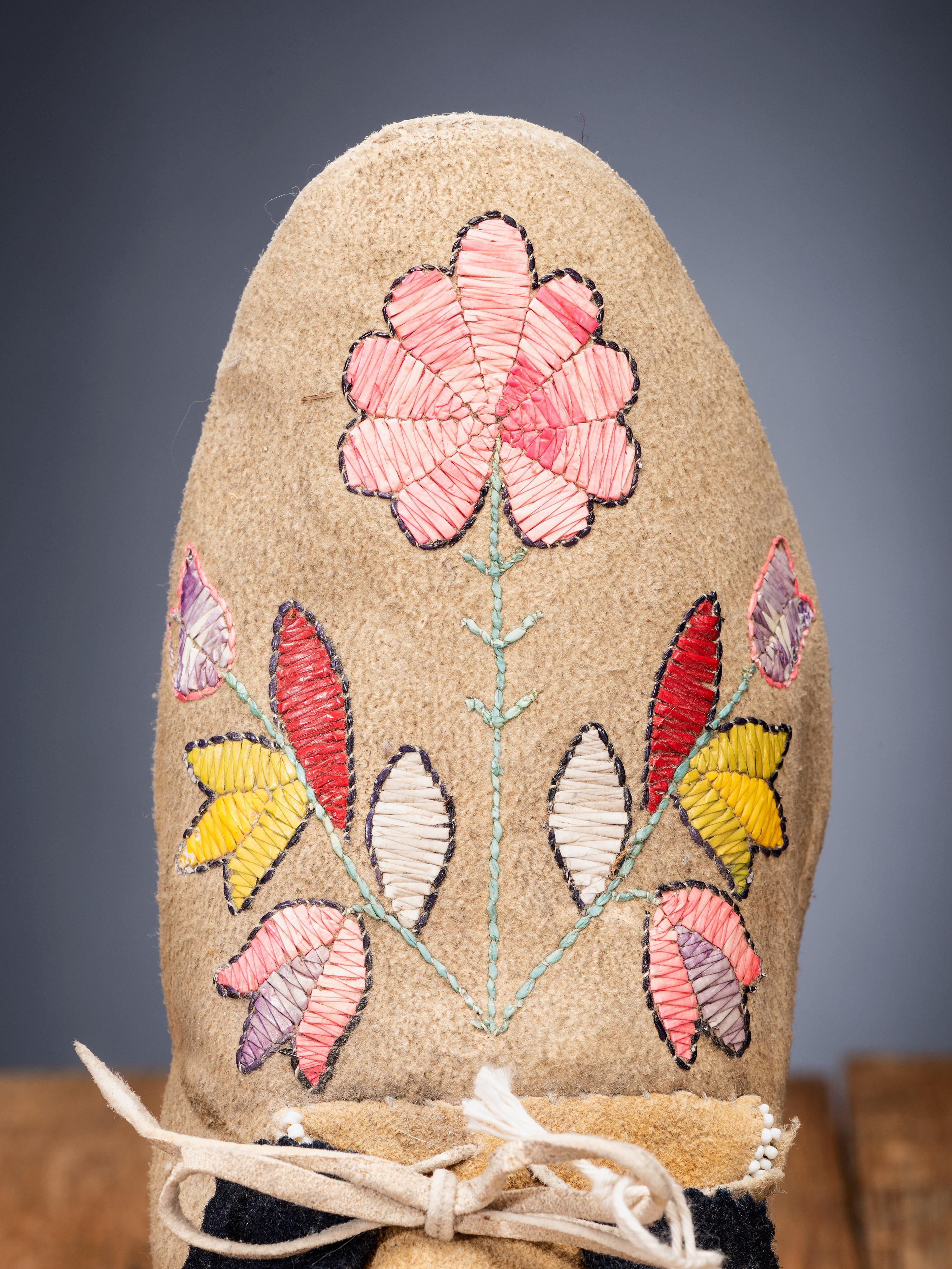 Sioux Quilled Hide Moccasins