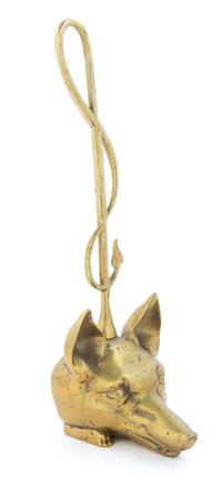 A Gilt Metal Doorstop Height 15 1/2 inches.