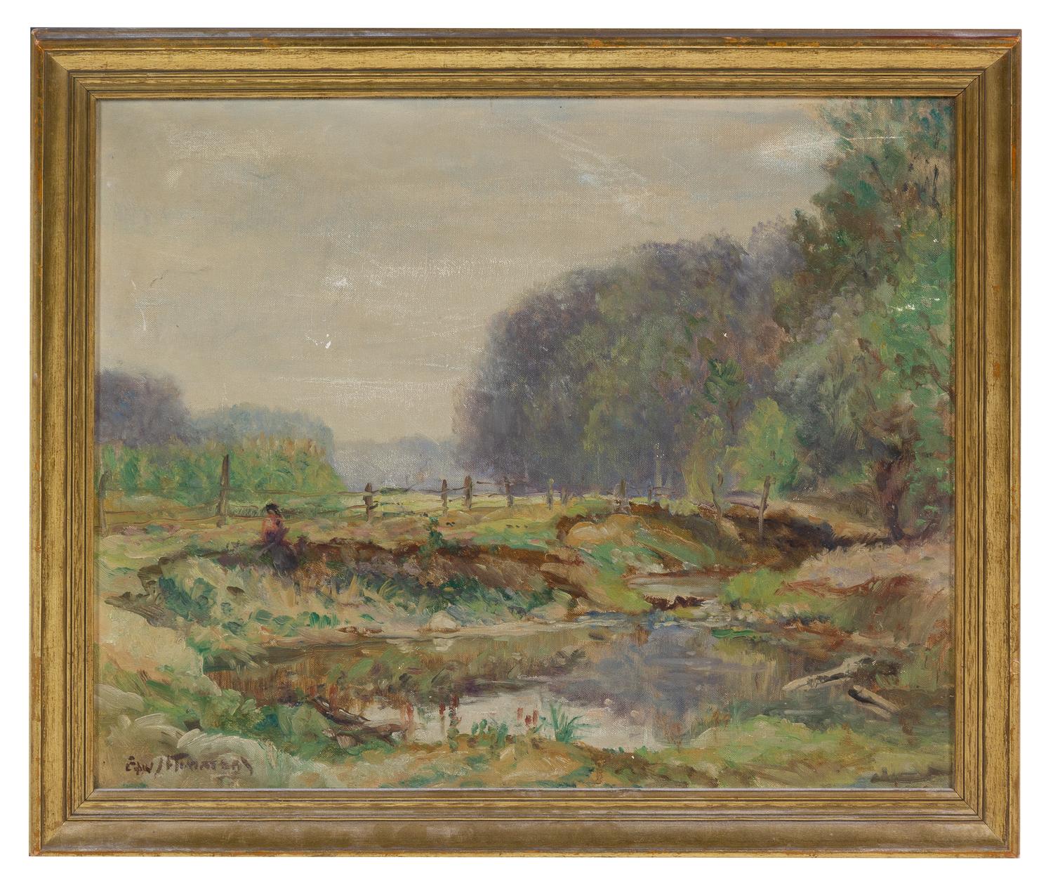 Edward Timmons (American, 1882-1960) Spring Landscape oil…