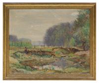 Edward Timmons (American, 1882-1960) Spring Landscape oil…