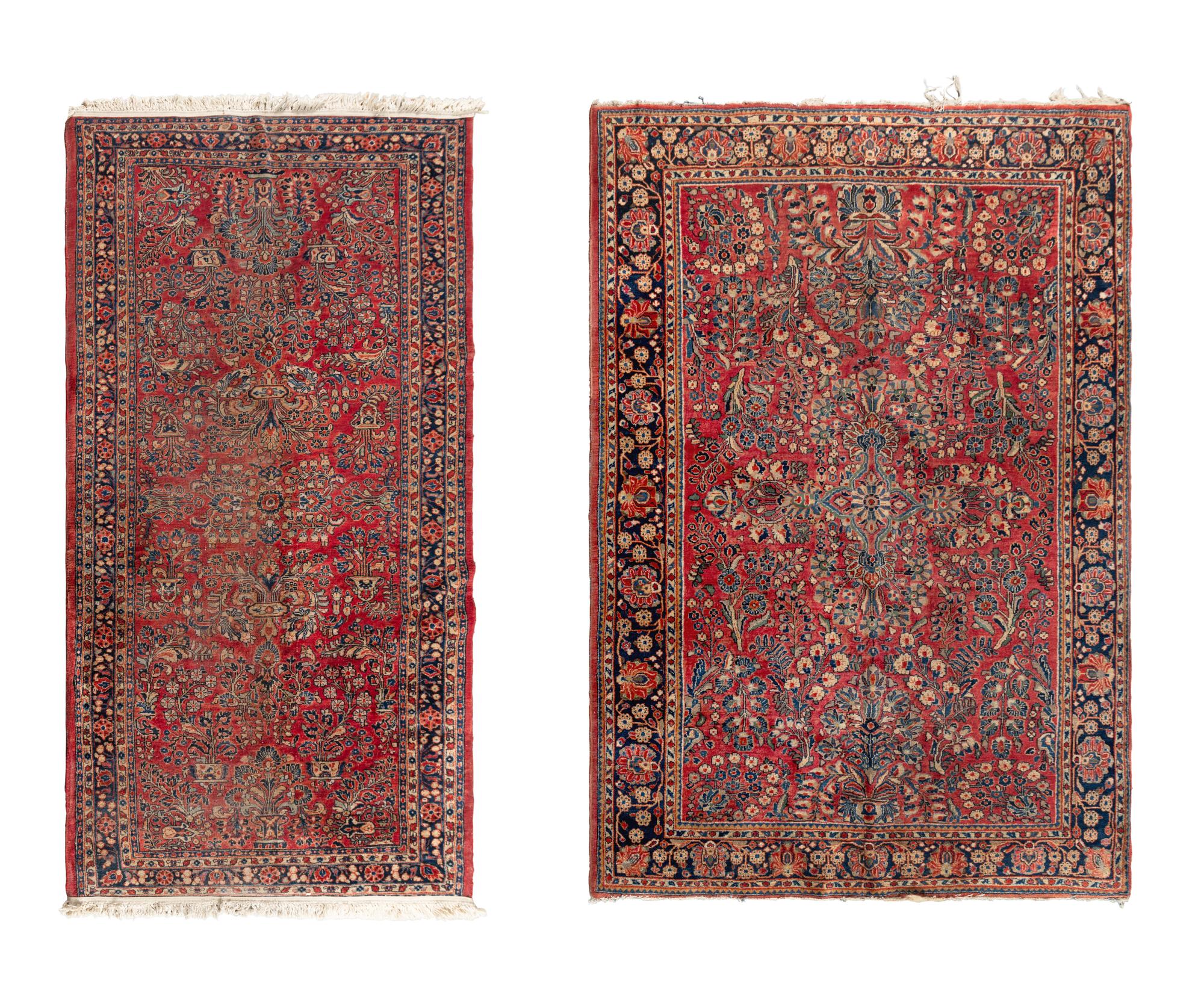 Two Sarouk Wool Rugs