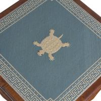 A Chippendale Style Mahogany Games Table Inset with Needlepoint Top