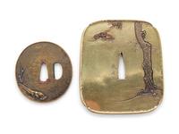 Two Japanese Bronze Tsuba