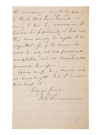 [CIVIL WAR]. SHERMAN, William Tecumseh (1820-1891). Autograph letter signed ("W.T. Sherman"), as Commanding General of the US Army, to General Henry M. Cist (1839-1902). Washington, D.C. 2 November 1879.