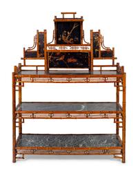 A Victorian Aesthetic Movement Bamboo Etagere — 19TH CENTURY