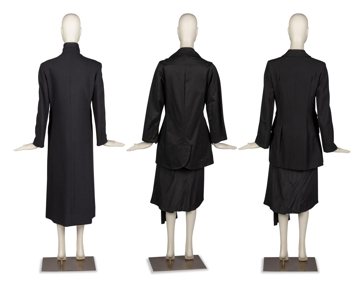 Yohji Yamamoto Coat, Jacket, and Skirt with Comme des Garçons, 1980-2000s