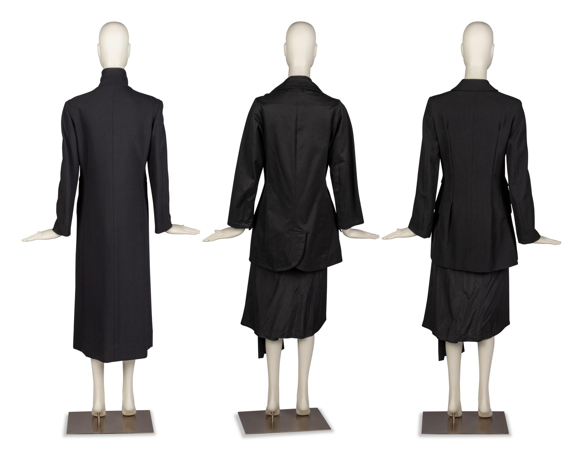 Yohji Yamamoto Coat, Jacket, and Skirt with Comme des Garçons, 1980-2000s