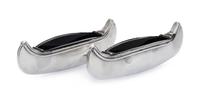 A Pair of George V Silver Salts, Likely Robert Pringle & Sons, Birmingham, 1913, formed as canoes with blue glass liners.