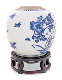 A Chinese Blue and White Porcelain Jar