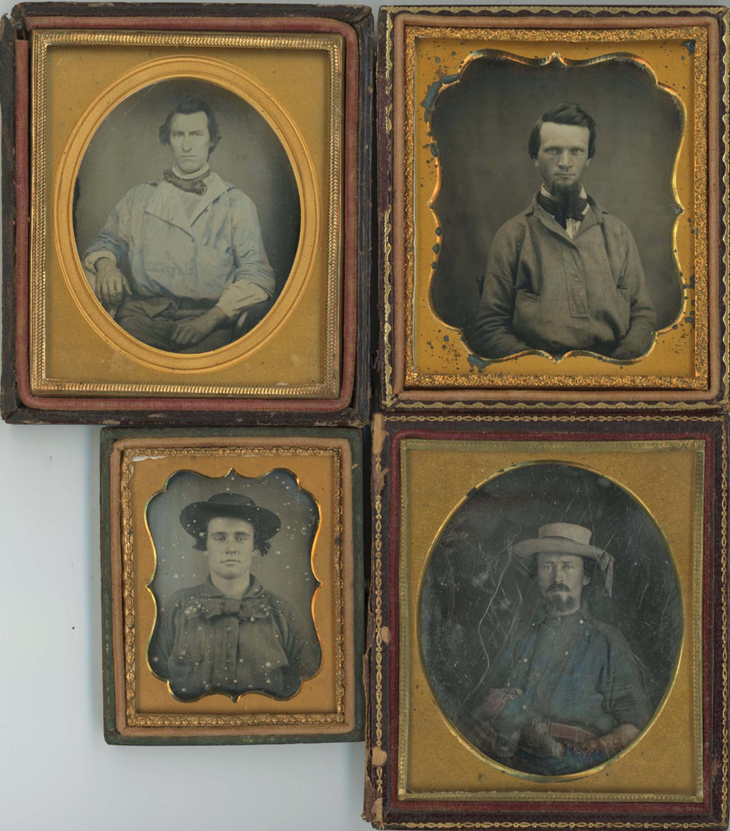 [Daguerreotypes] Four Sailors and Goldminers