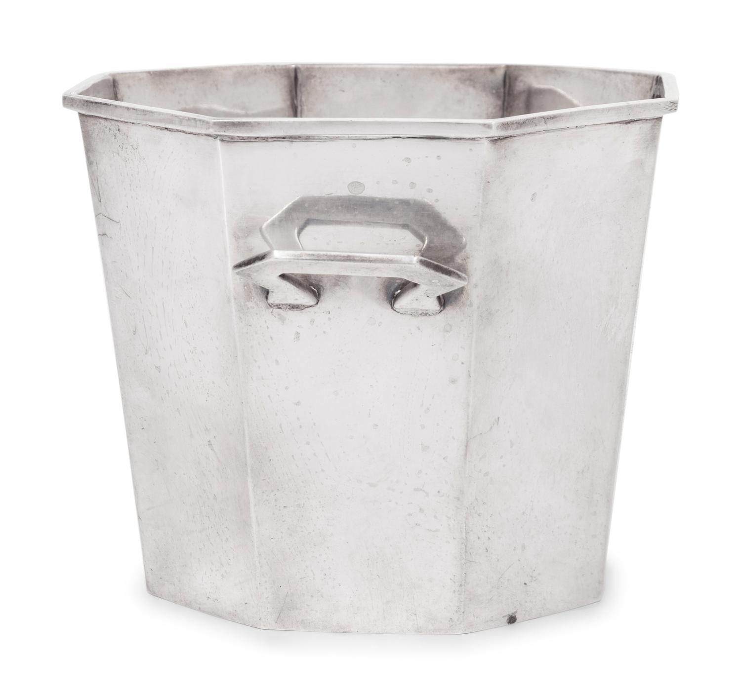 A Mexican Silver Cache Pot