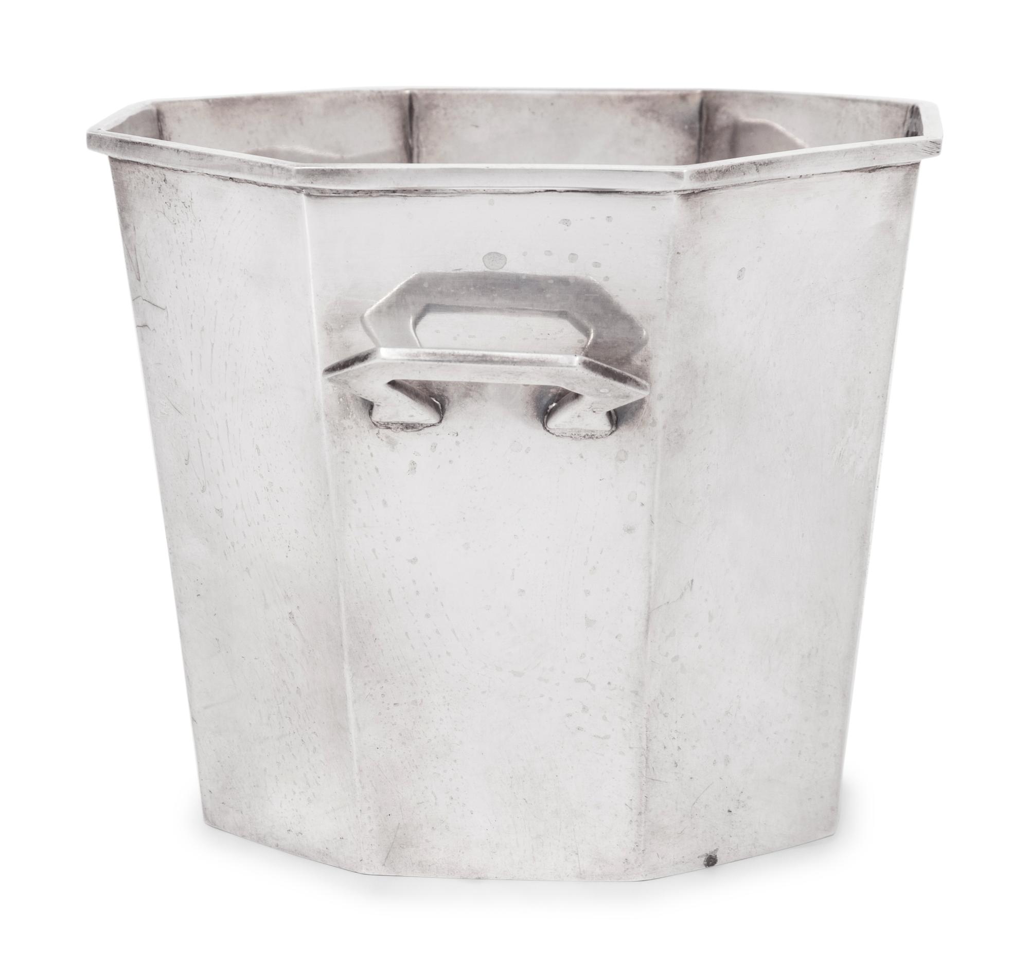 A Mexican Silver Cache Pot
