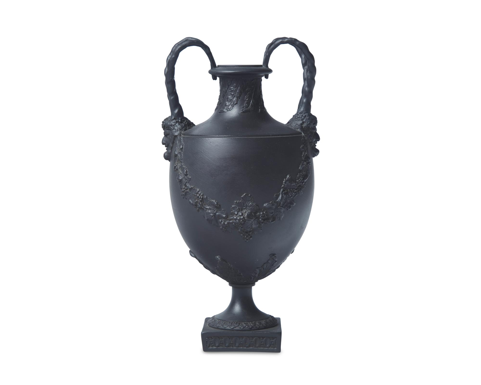 A Wedgwood Black Basalt Covered Urn