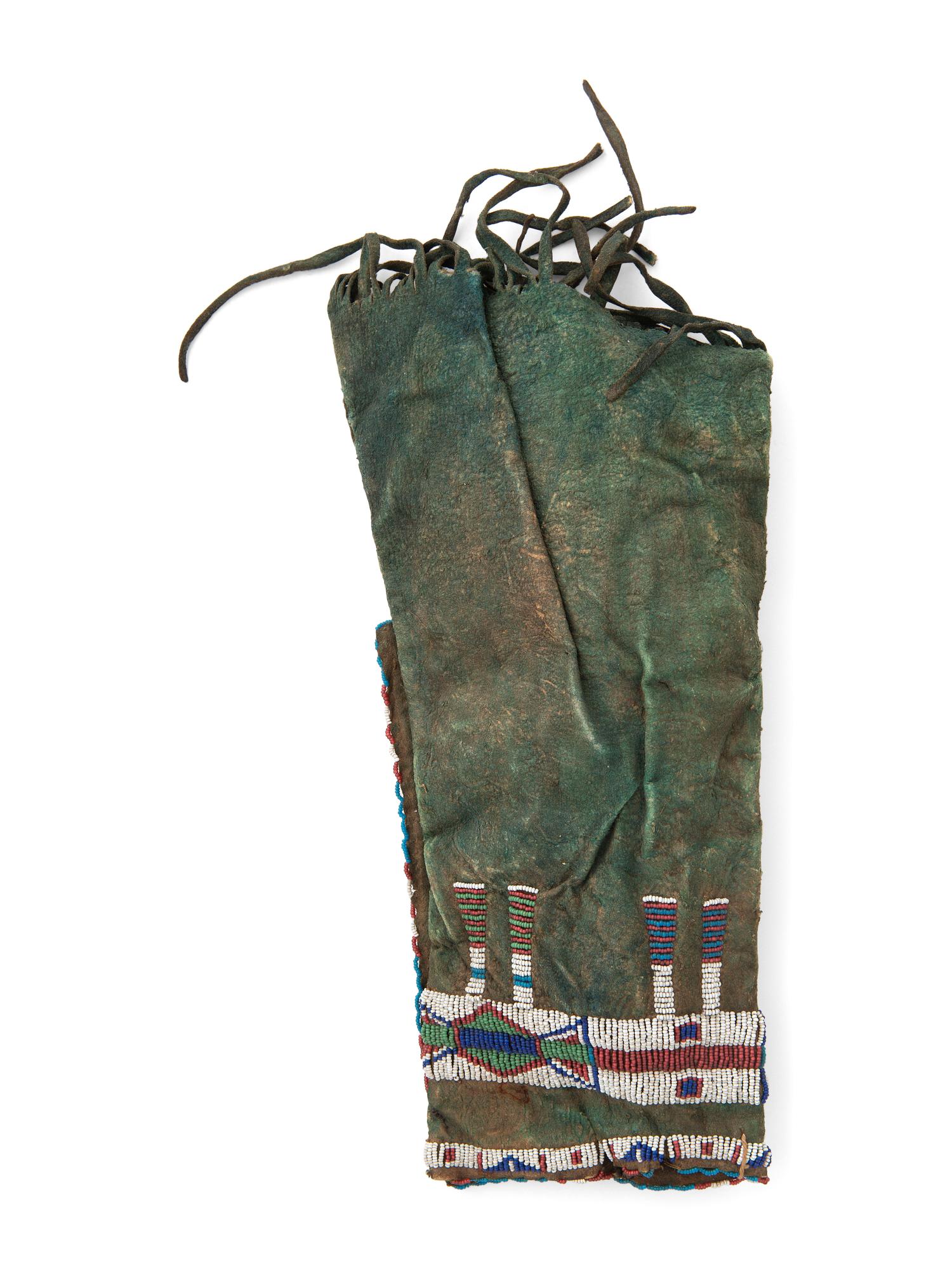 Sioux Beaded Hide Woman's Legging, Single