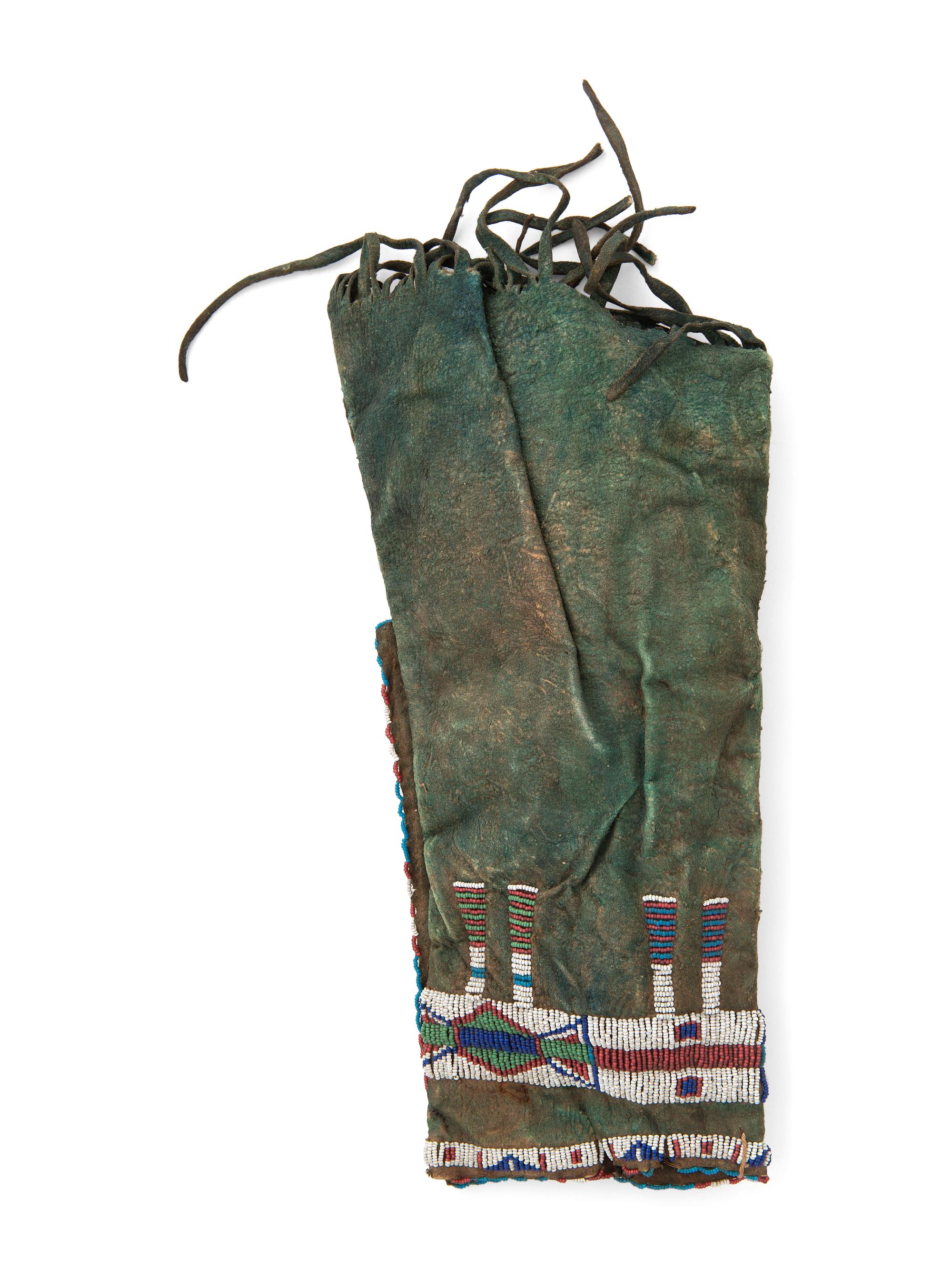 Sioux Beaded Hide Woman's Legging, Single