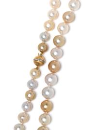 CULTURED PEARL AND DIAMOND NECKLACE