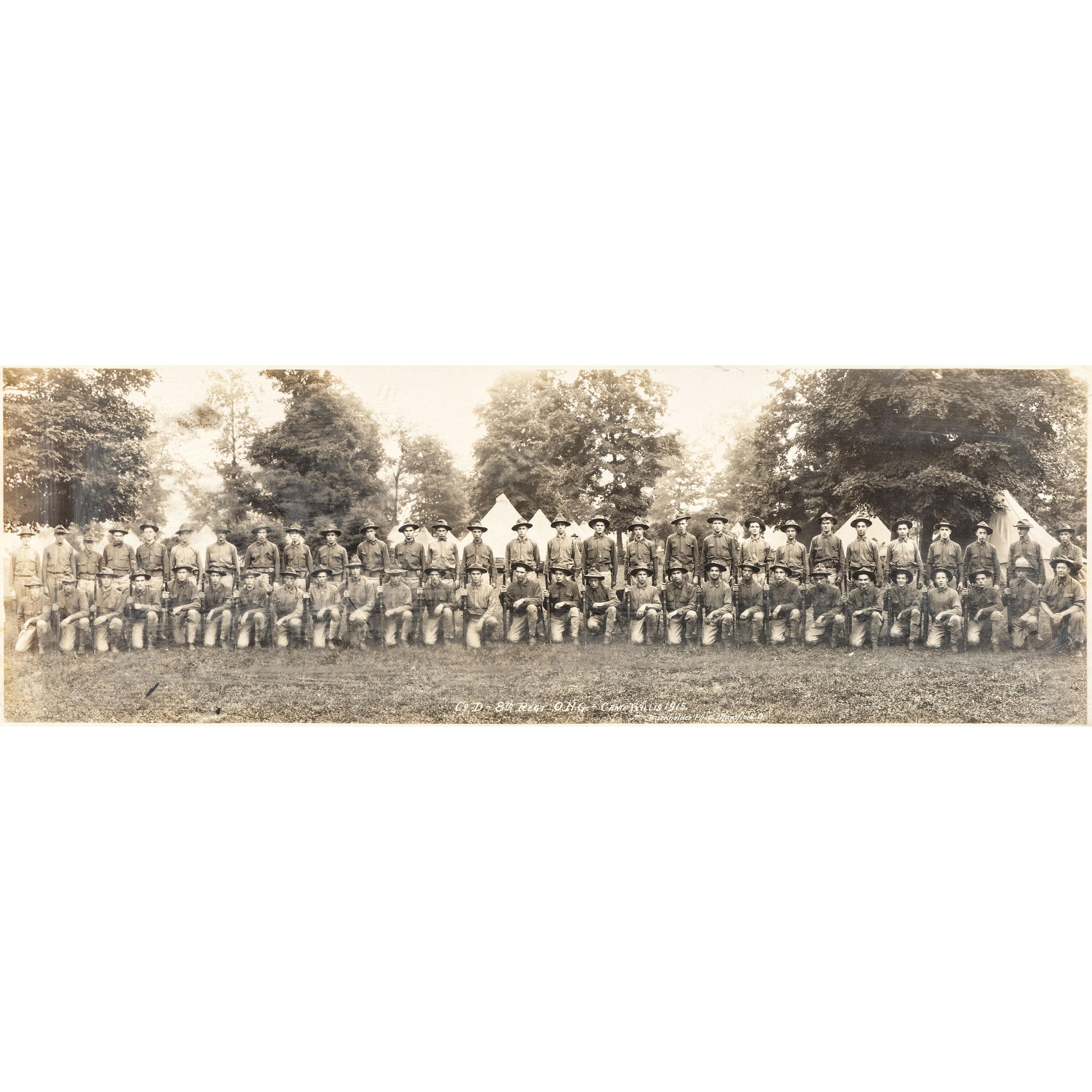 [EARLY PHOTOGRAPHY - MILITARY]. A collection of images featuring military subjects highlighted by regimental group shot, including: