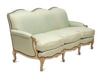 A Louis XV Style Painted Sofa with Scalamandré Upholstery