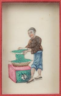 Two Chinese Export Pith Paintings