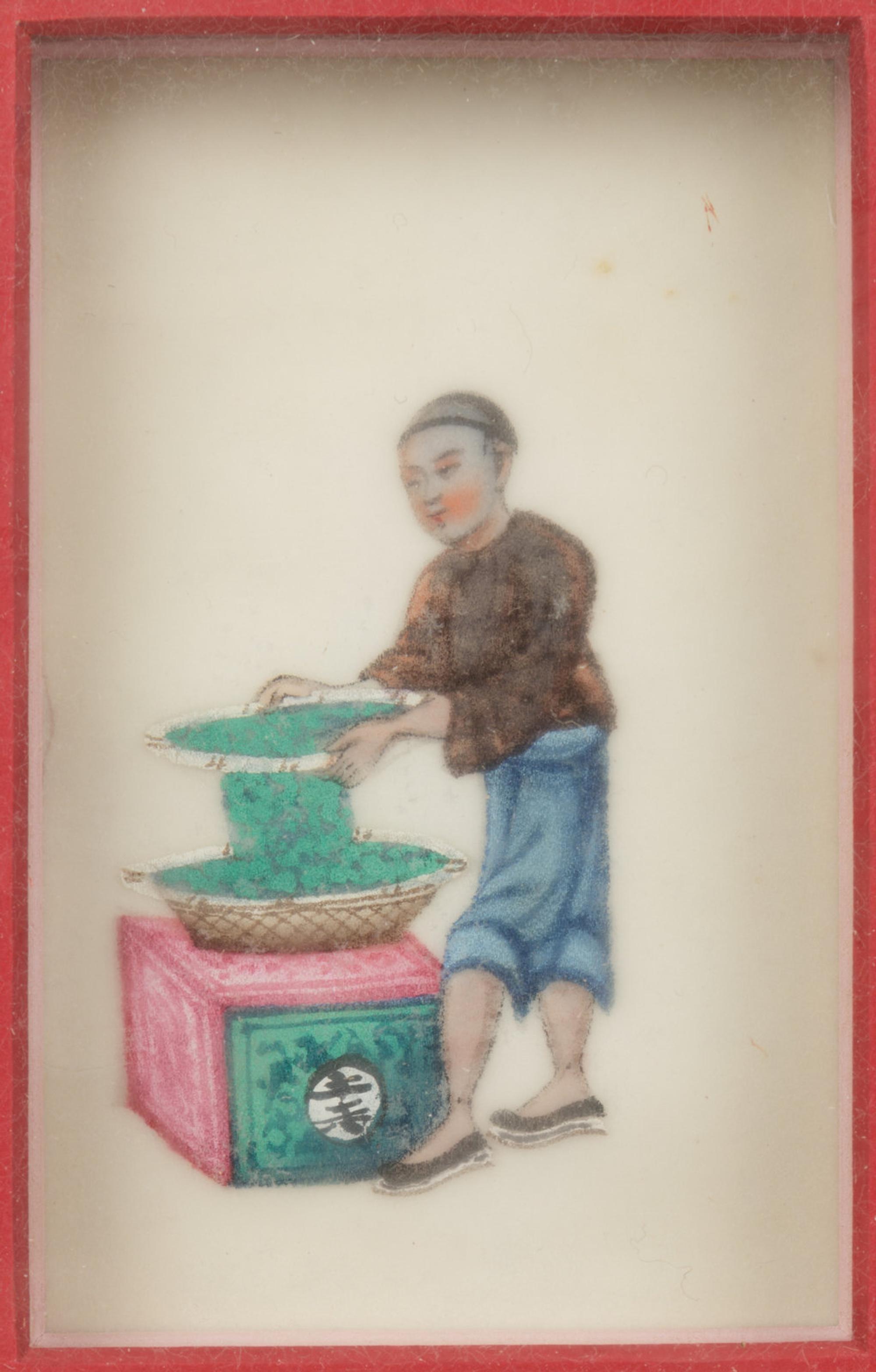 Two Chinese Export Pith Paintings