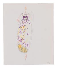 Two Alber Elbaz for Geoffrey Beene Fashion Illustrations, c. 1989