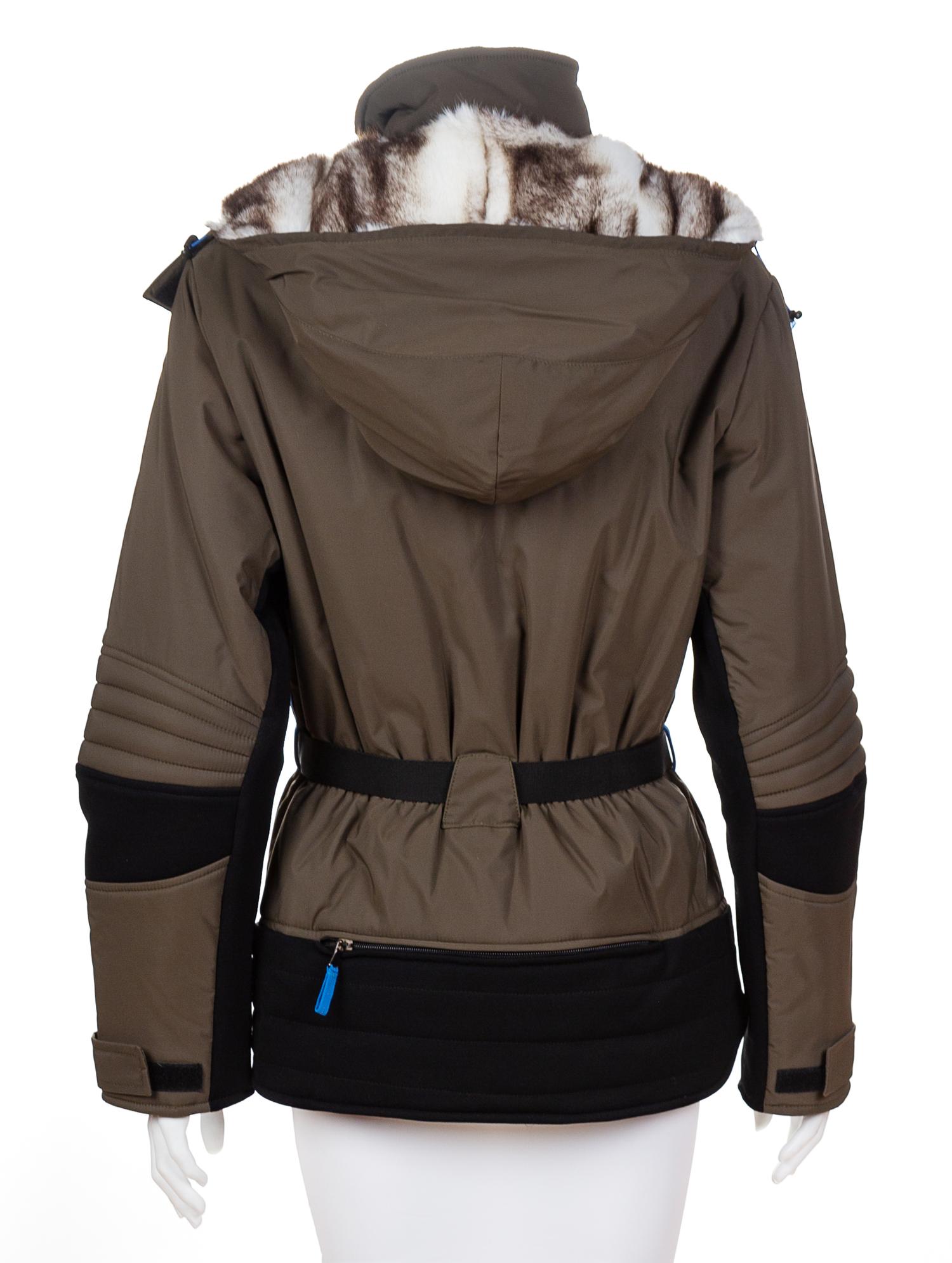 A Versace Sport Army Green Ski Coat, Size 40.