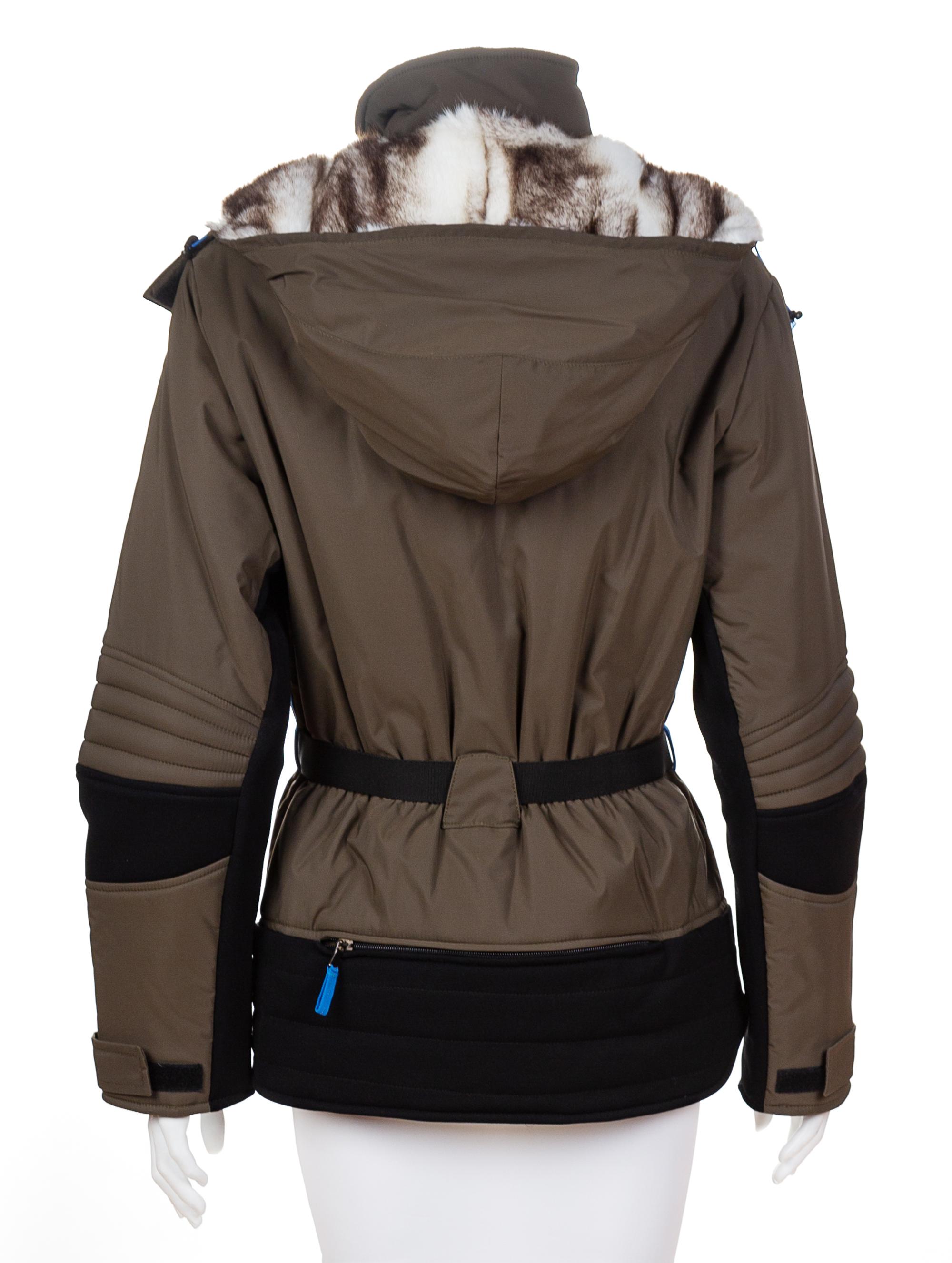 A Versace Sport Army Green Ski Coat, Size 40.