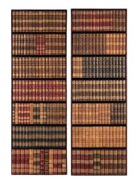 A Pair of Faux Book Wall Panels