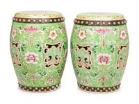 A Pair of Chinese Porcelain Garden Seats