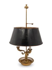 An Empire Style Gilt Bronze Bouillotte Three-Light Lamp