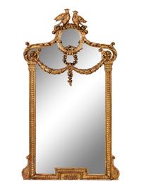 A Pair of Louis XVI Style Giltwood Pier Mirrors
