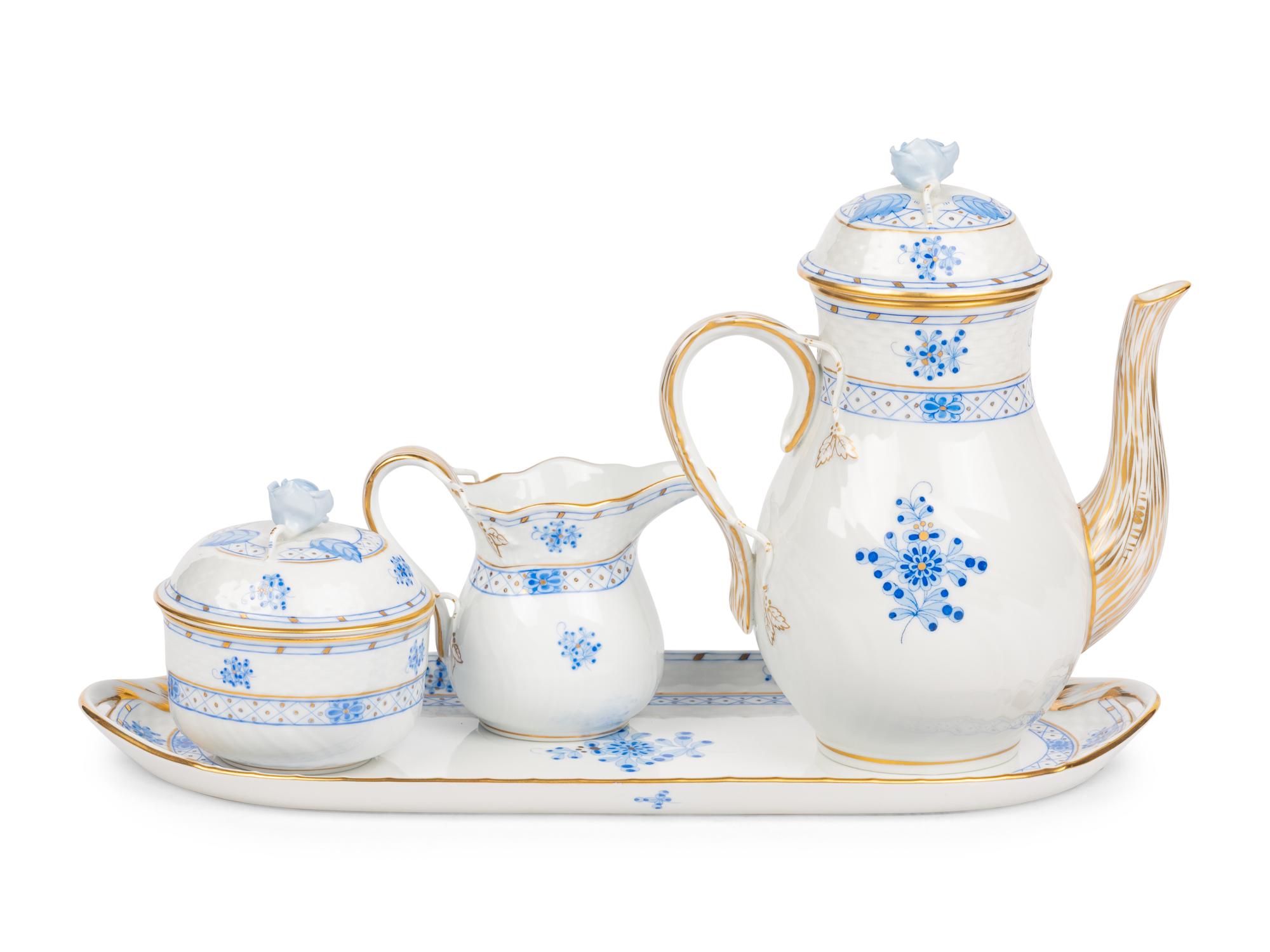 A Herend Chinese Bouquet Porcelain Coffee Set