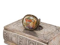 A German Silver Filigree Mounted Singing Bird Automaton Box