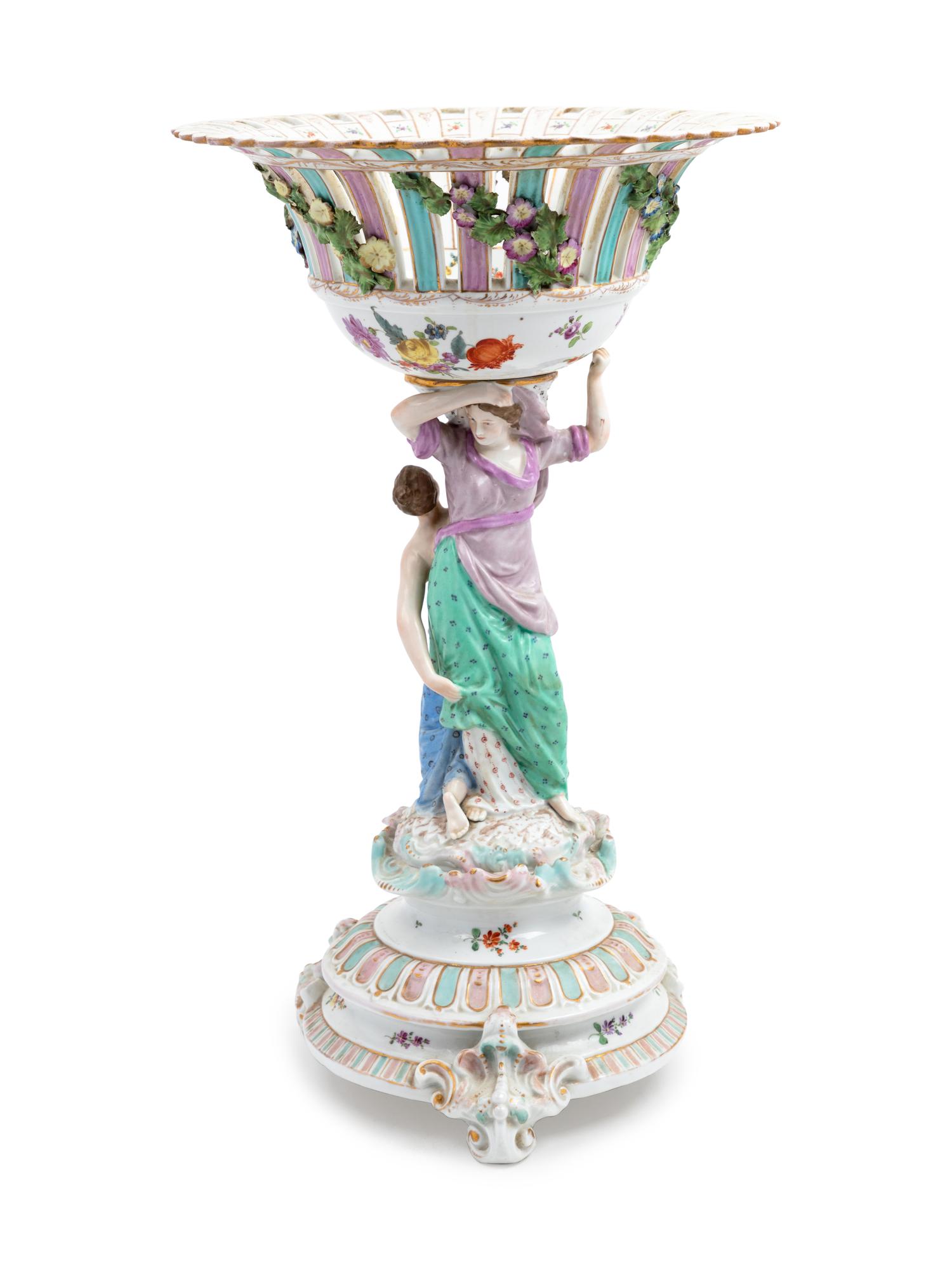 A Continental Porcelain Centerpiece