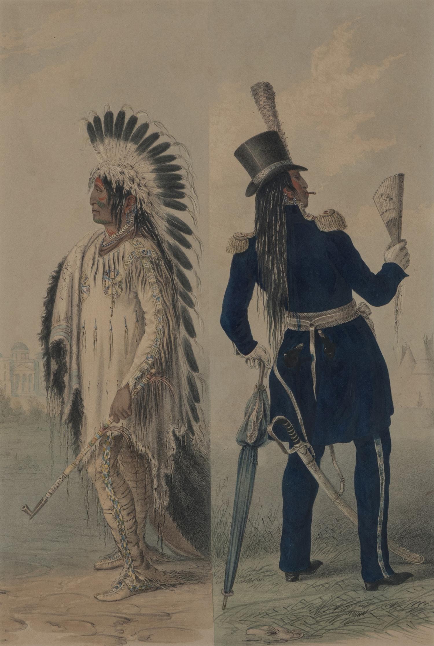 [CATLIN, George]. Wi-Jun-Jon. An Assineboin Chief . [London]: Day & Haghe, ca 1840s.
