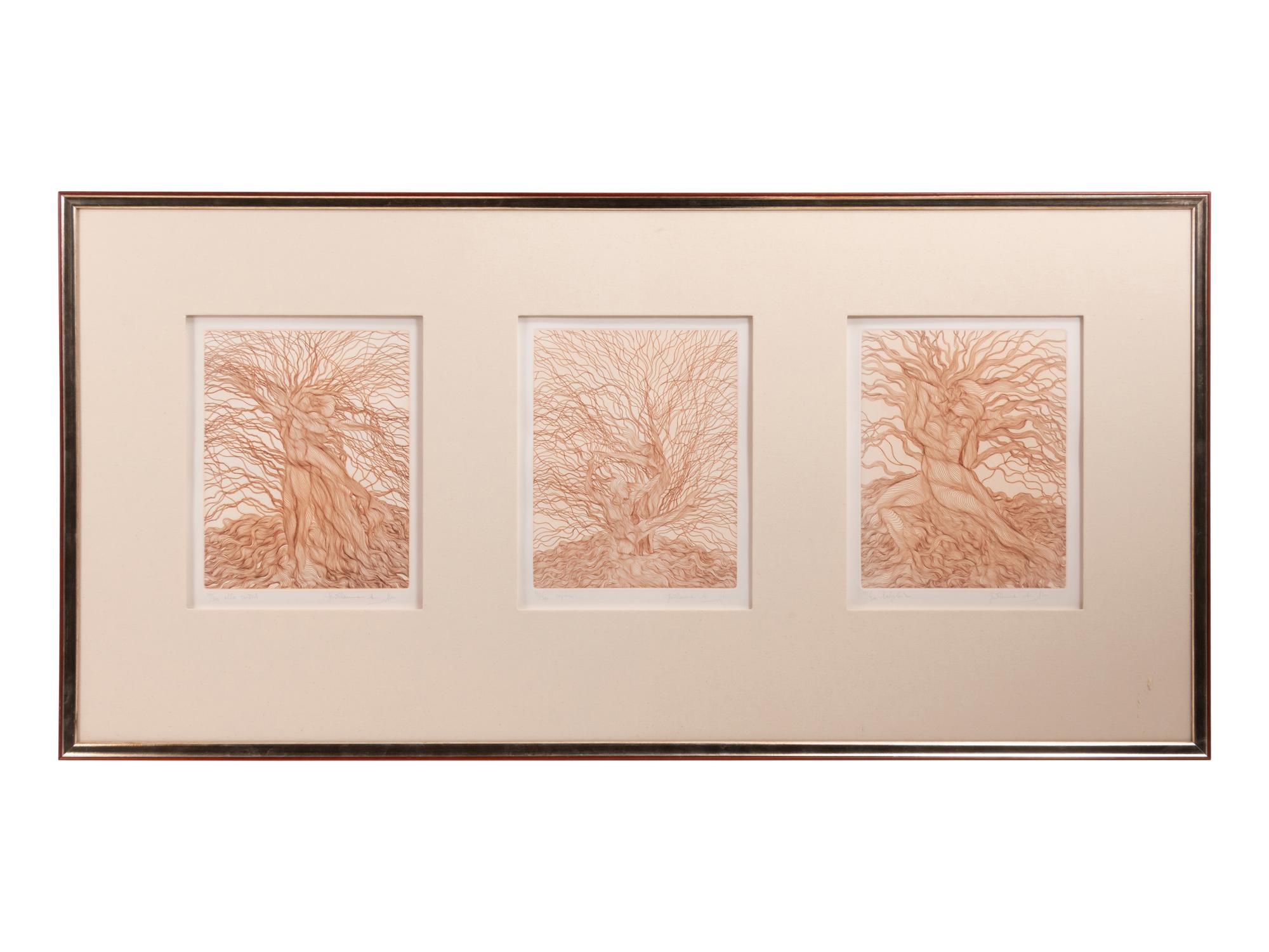 Willow Etching Triptych