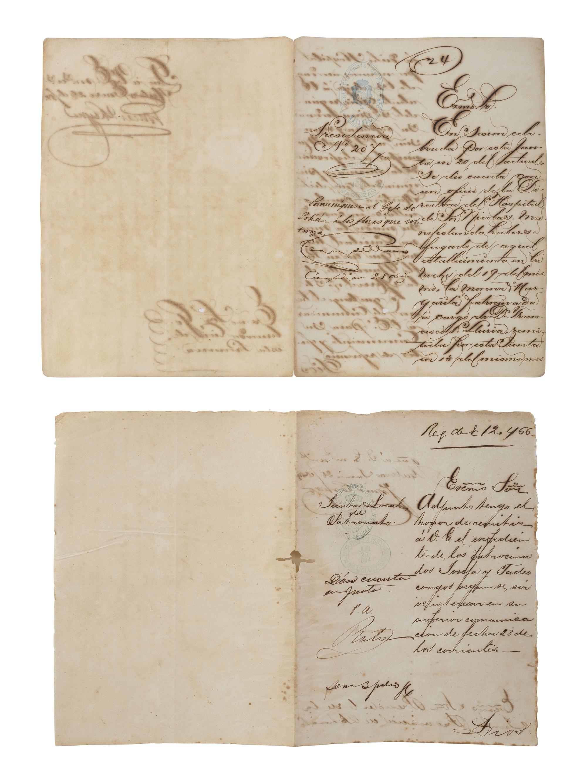 [ENSLAVEMENT & ABOLITION]. A group of 29 assorted Cuban documents, some involving enslaved persons.