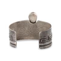 Tufa Cast Silver Cuff Bracelet, with Turquoise
